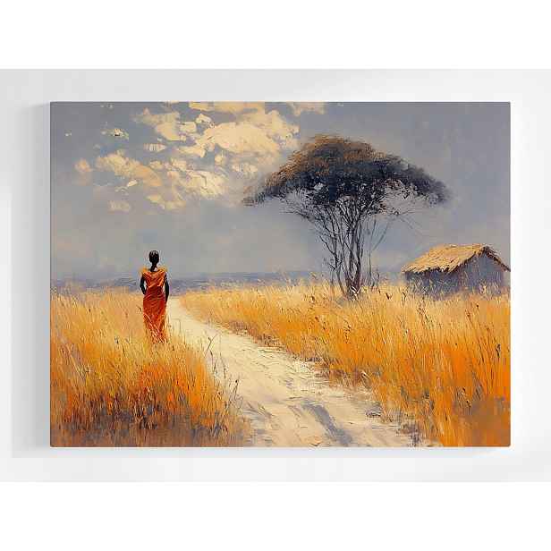 Plakát Olej Krajina Afrika Savana Žena 100x75