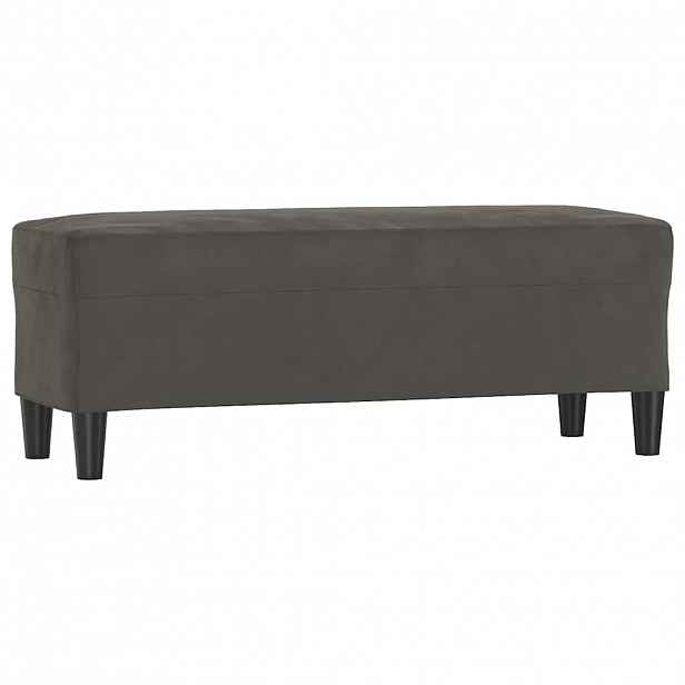 vidaXL Lavice tmavě šedá 100 x 35 x 41 cm samet