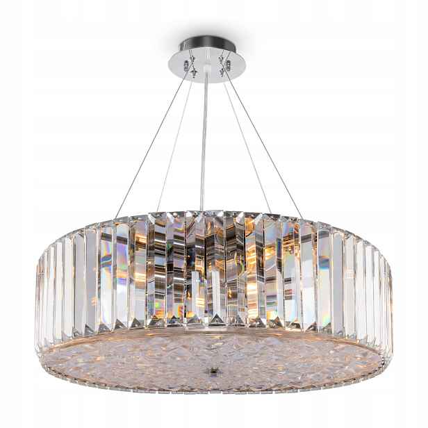 Závěsné svítidlo křišťálový lustr glamour skleněný kulatý chrom Maytoni