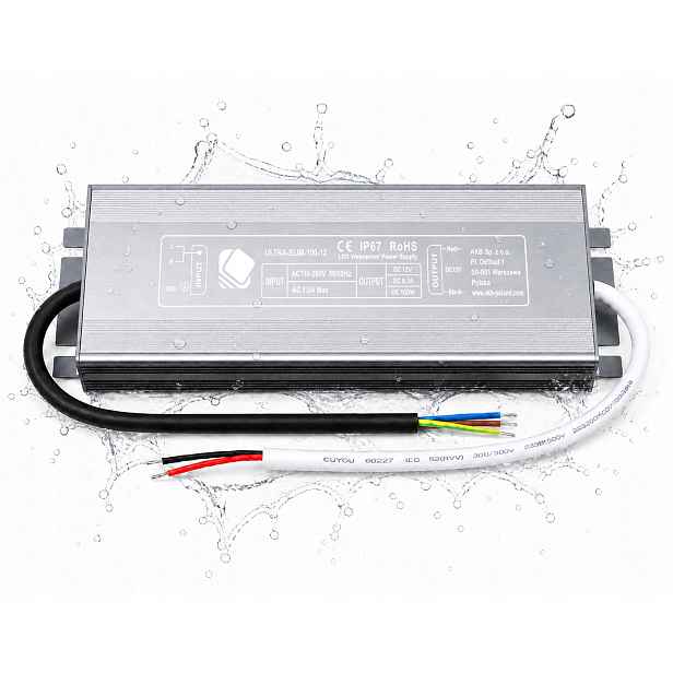 Napájecí Zdroj 12V Led 100W 8,3A Hermetický Led pásek Cob Rgb Premium IP67