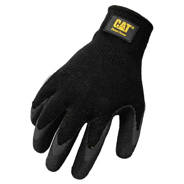 Caterpillar Rukavice CAT017400 z prodyšného úpletu s latexem na dlani a prstech, vel. L