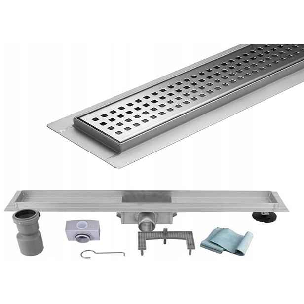 Lineární odtok 130 cm nízký, nízká konstrukce 52 mm, vzor M06