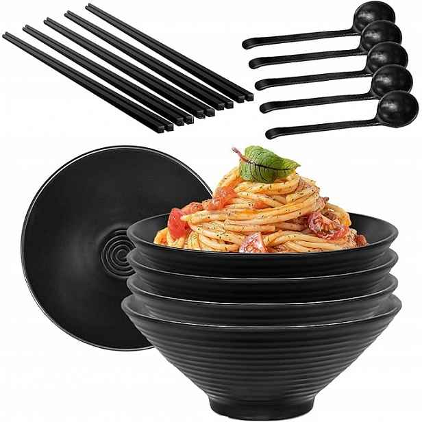 Miska Ramen X5 Japonská Miska Na Ramenu Misky 1000 ml Lžíce Tyčinky Ramen
