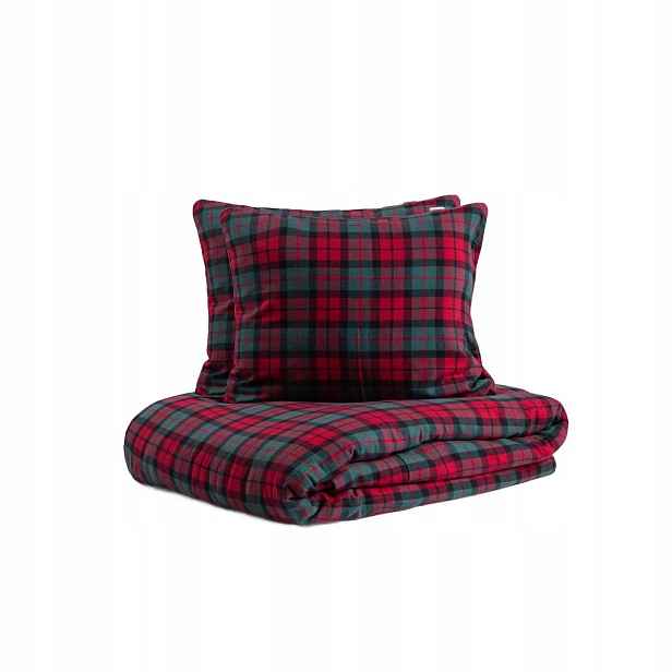 Povlečení Tartan flanelové z barvených kostkovaných nití 220x200 2*50x60 Homla
