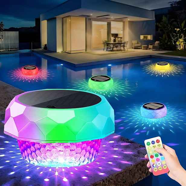 Solární Lampa Do Bazénu Rgb S Dálkovým Ovládáním