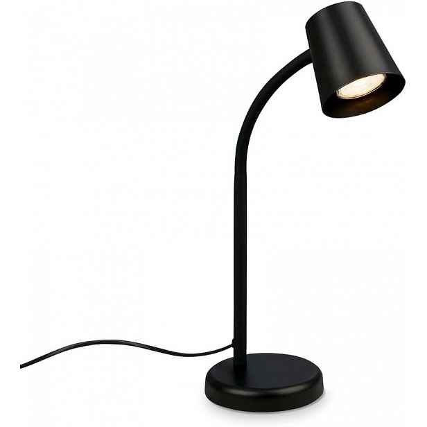 Stolní Lampa Briloner Otočná GU10 9W Černá Kov Kancelář Ložnice