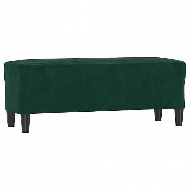 vidaXL Lavice tmavě zelená 100x35x41 cm samet