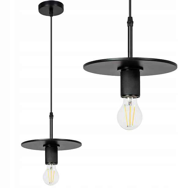 Závěsná lampa plochá černá APP1180-1CP Flat Black