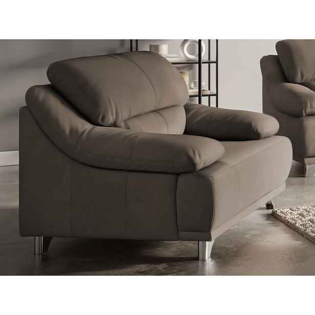 Křeslo Maranello, hnědo-béžová kůže