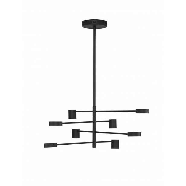 Moderní závěsná stropní lampa Nova Luce s 8 bodovými Led diodami, černá, 100 cm