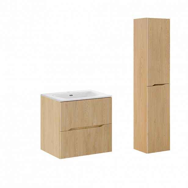 Petits-meubles KOUPELNOVÝ NÁBYTEK 60.2cm Isaline 2er-Set Světlý dub