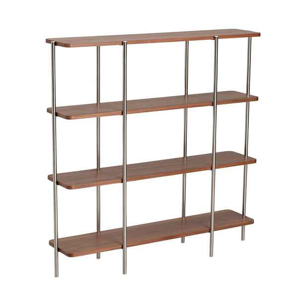 Regál v dekoru ořechu v tmavě přírodní barvě 120x120x30 cm Lyllo – Ellos Home