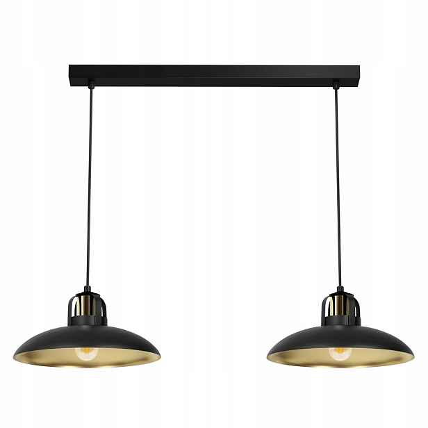 Závěsná lampa Felix Black/gold 2xE27