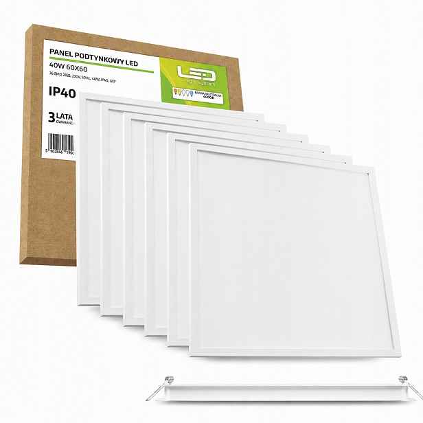 6x Led panel 40W zapuštěný Amstrong 60x60 stropní svítidlo Led IP40