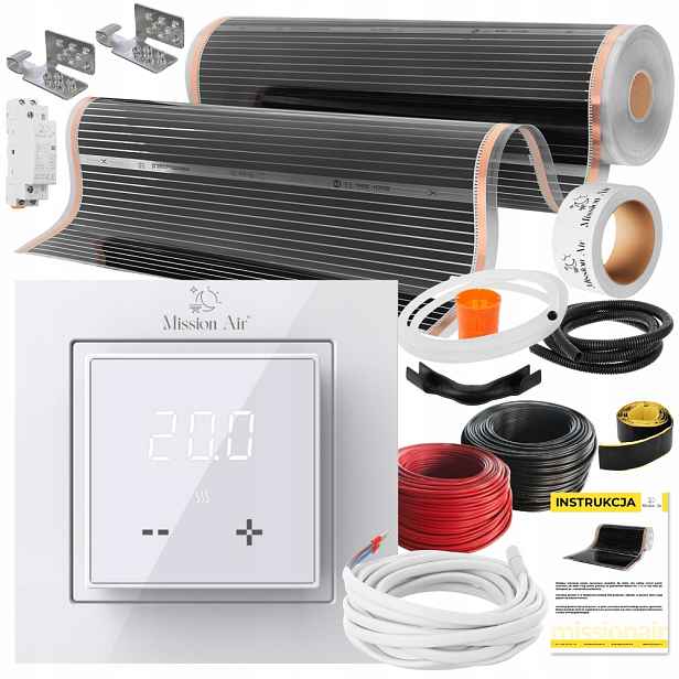 Set Mission Air Fólie Vyhřívací Podložka Infračervená 100 cm I 26 m² 160 W/m² Ptc