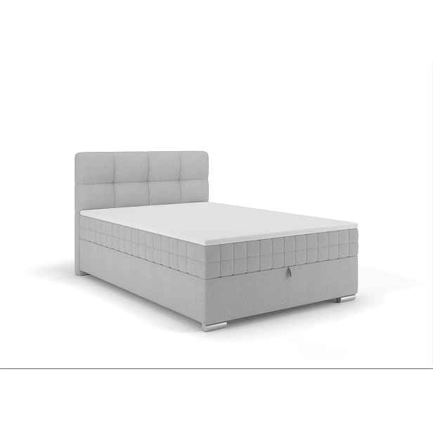 Elvisia Manželská postel ALPINA Boxspring | 120 x 200 cm Barva: Šedá / Vinci 07