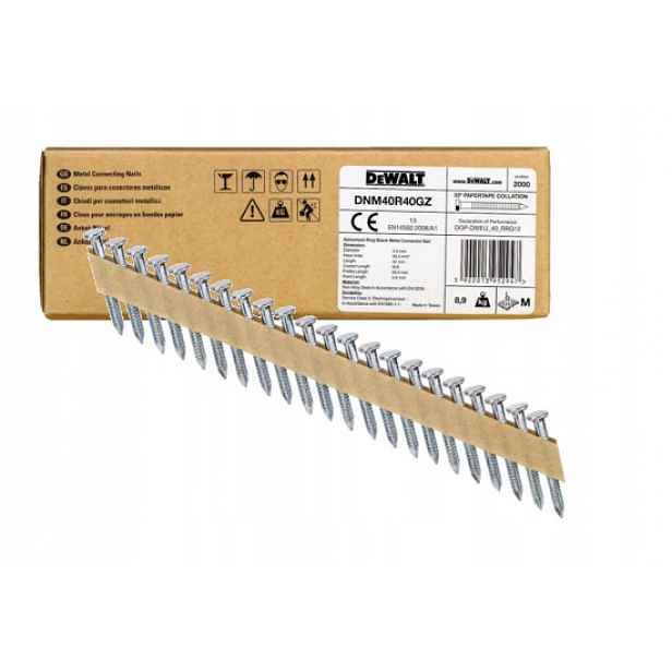 Hřebíky pro tesařské spojky 40x4 mm 2 tisíce DNM40R40GZ DeWalt pro DCN693