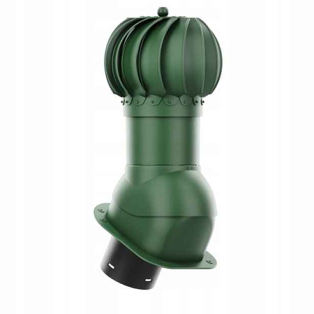 Rotační krb Rotoline pro plechovou střešní krytinu H fi150 mm, kulatý, zelený