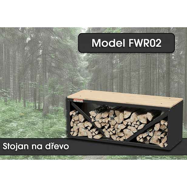 Stojan na dřevo FWR02, 102 x 40 x 34,5 cm