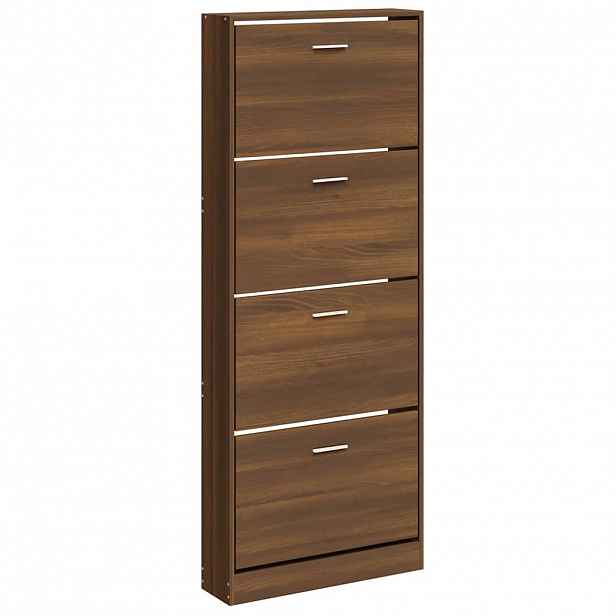 vidaXL Botník hnědý dub 59x17x150 cm kompozitní dřevo