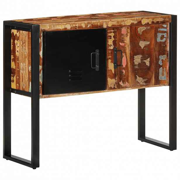 vidaXL Konzolová skříňka vícebarevný 90x35x75 cm recyklované dřevo