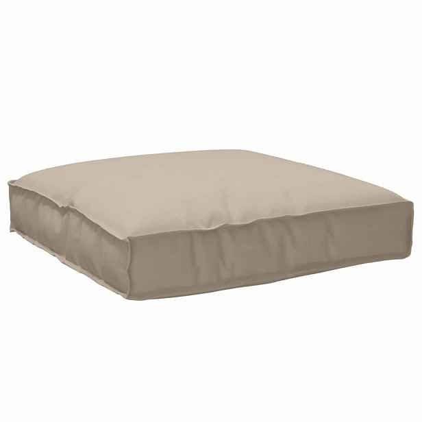 vidaXL Polštář Oxford látka Taupe 80 x 80 x 12 cm