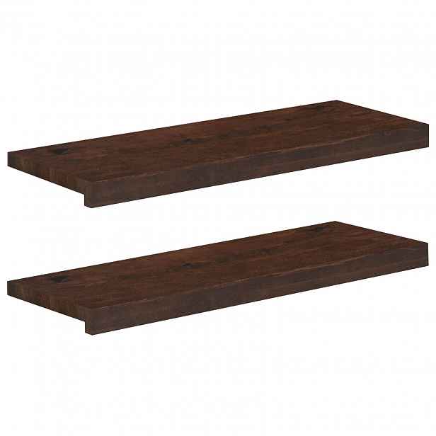 vidaXL Schodišťové nášlapy 2 ks 80 x 30 x 2 cm Tmavě hnědá