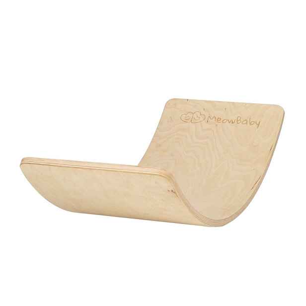 Balanční deska z borovicového dřeva v přírodní barvě 80x30x18 cm Montessori – Meowbaby