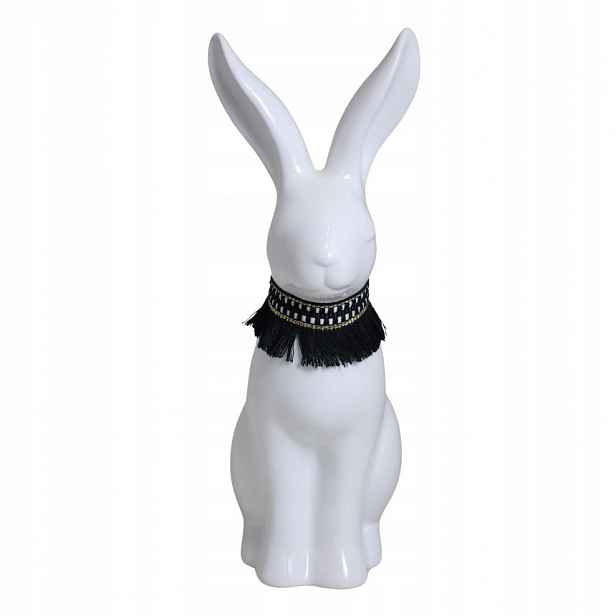 Bílý keramický králík Maxi 40 cm