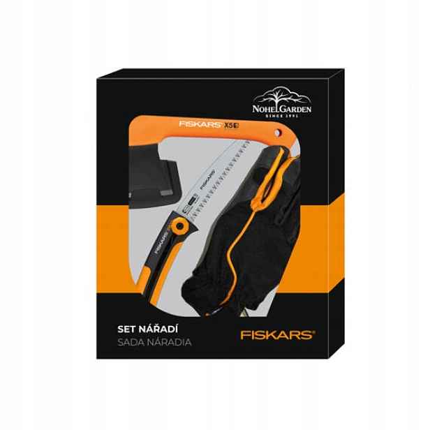 Fiskars set Outdoor sekera X5 pilka Xtract+ rukavice, 10461