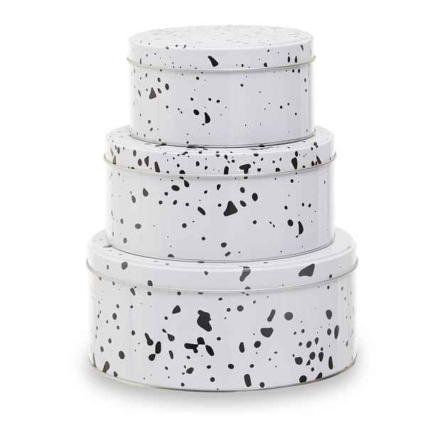 Kovové dózy na cukroví v sadě 3 ks Speckled – Premier Housewares