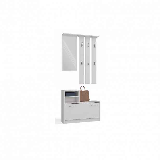 RAUMHIRSCH FURNITURE ŠATNÍK praktická šatníková sestava se zrcadlem bílá 85/180/24