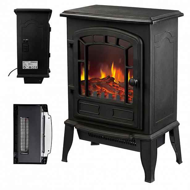 Relaxdays KRB Černý elektrický s topením 2000 W