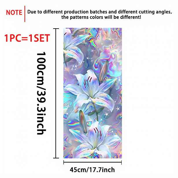 TEMU 1ks Klasický 2D Plochý Matné PVC Okenní Fólie, 17,7 X 39,3 Palce (45 * 100 Cm), Samolepicí Ochrana Soukromí Pro Domácnost, Kuchyň, Koupelnu,