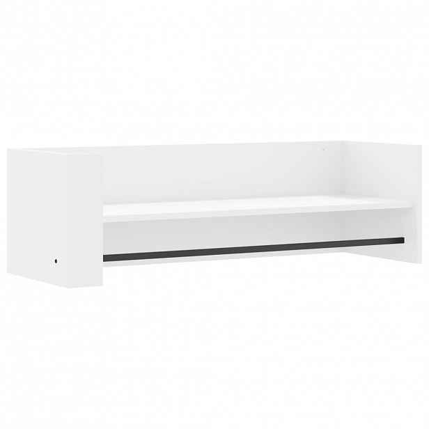 vidaXL Nástěnná police bílá 100 x 35 x 30,5 cm dřevotříska