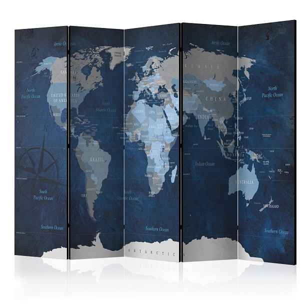 Paraván Dark Blue World Dekorhome