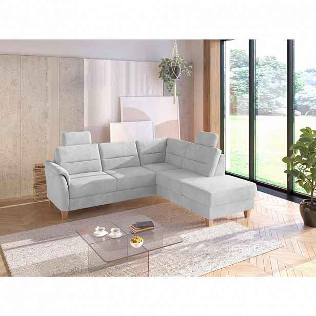 Sit & More ROHOVÁ SEDAČKA, textil, barvy stříbra