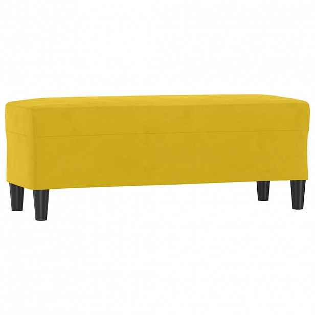 vidaXL Lavice žlutá 100 x 35 x 41 cm samet