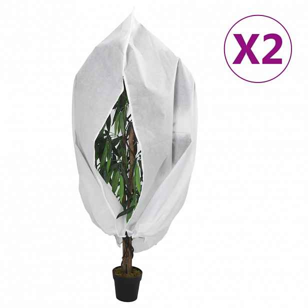 vidaXL Ochranné návleky na rostliny na zip 2 ks 70 g/m² 3,14 x 2,5 m