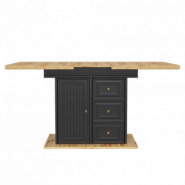 FLIEKS JÍDELNÍ STŮL 110-140x80cm ROZKLÁDACÍ dřevo 6 osob