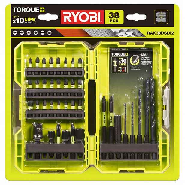 Ryobi Smíšená sada pro vrtání a šroubování 38 ks. RAK38DSDI2
