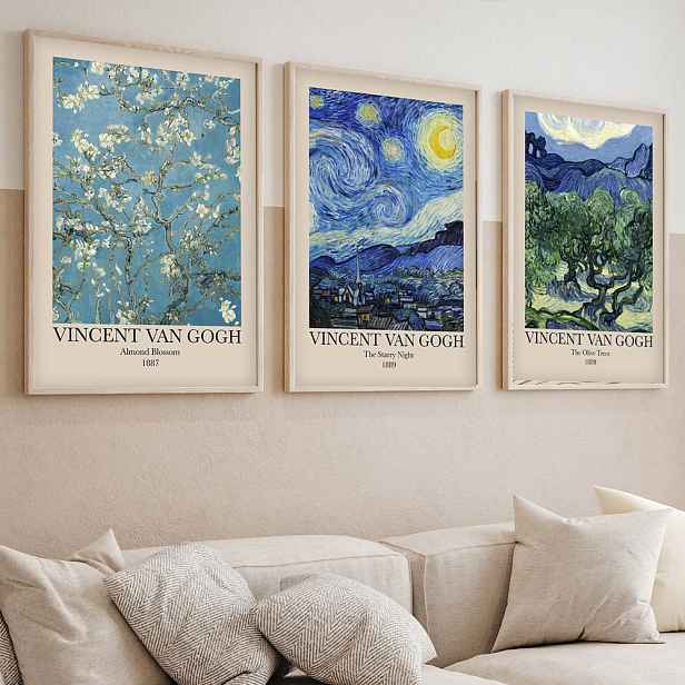 Dekorativní rámovaný obraz z MDF (3 kusy) Huhu269 - 50 x 35