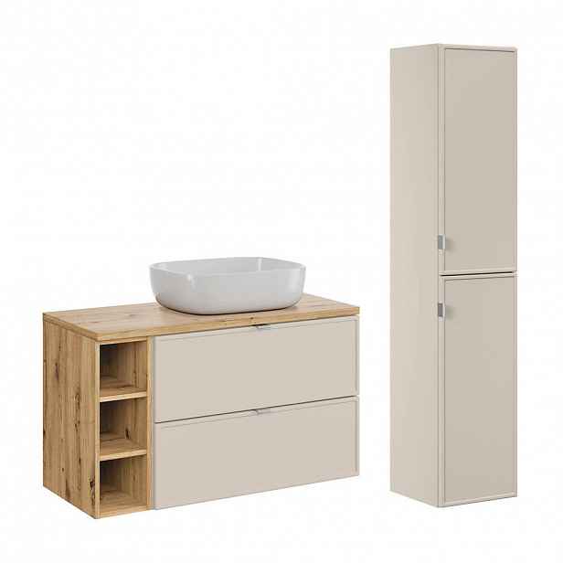 Petits-meubles KOUPELNOVÝ NÁBYTEK 100.6cm Alba 2er-Set Kašmír