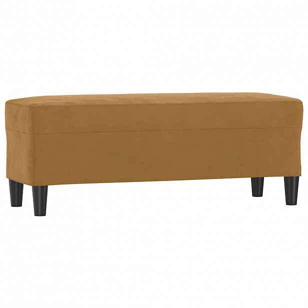 vidaXL Lavice hnědá 100 x 35 x 41 cm samet
