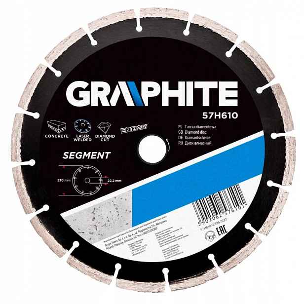 Graphite Diamantový kotouč 230 x 22.2 mm, segmentový 57H610