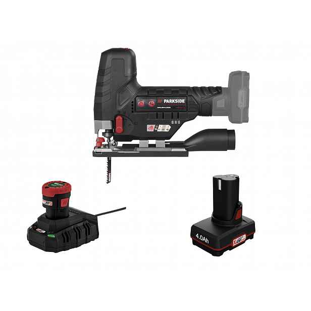 Parkside Performance® Aku přímočará pila Ppstka 12 A1, 2 Ah a 4 Ah