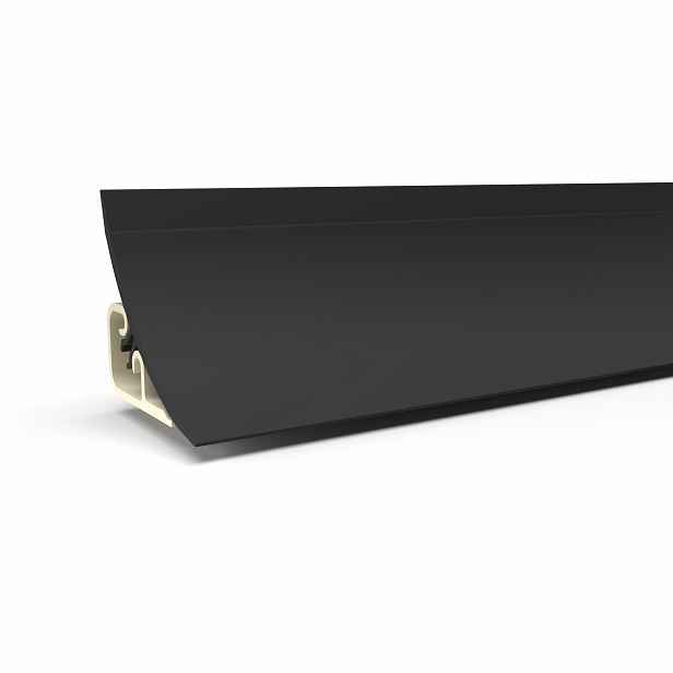 Pvc lišta na desku, kuchyňská lišta, černá matná, 3 m, 13,4 x 13,4 mm, 3
