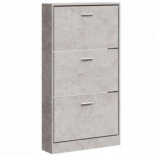 vidaXL Botník betonově šedý 59 x 17 x 108 cm kompozitní dřevo