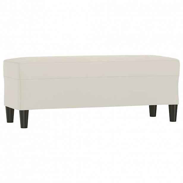 vidaXL Lavice krémová 100 x 35 x 41 cm samet