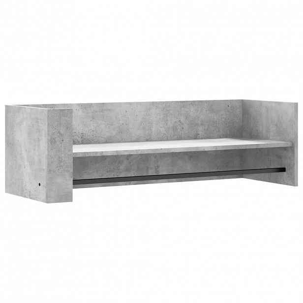 vidaXL Nástěnná police betonově šedá 100 x 35 x 30,5 cm dřevotříska